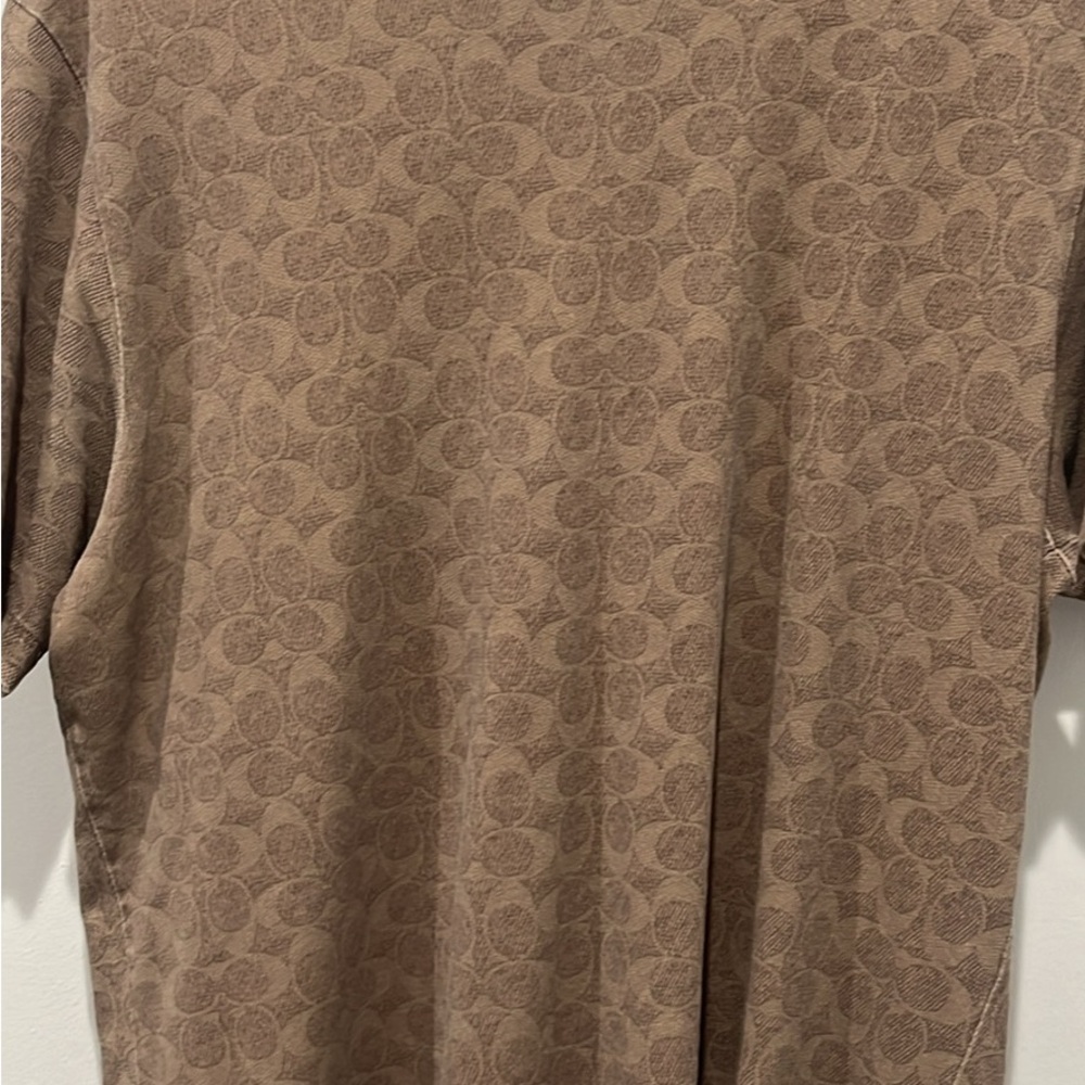 Coach Brown Patterned Men's Shirt